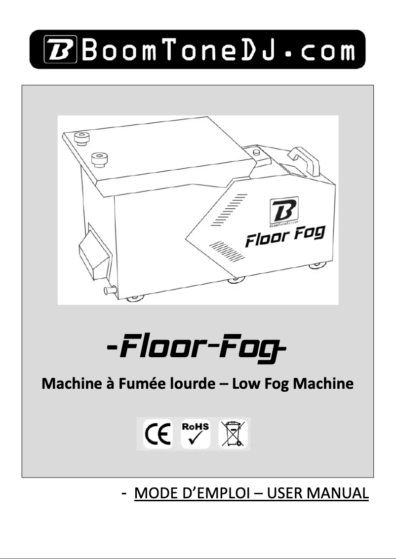 Page n°1 - Manuel utilisateur BoomTone DJ FLOOR FOG