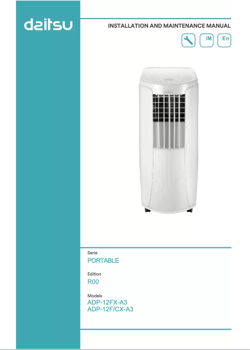 Image de la première page du manuel de l'appareil ADP-12FX-A3