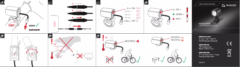 Page 1 de la notice Manuel utilisateur Sigma Karma Pro