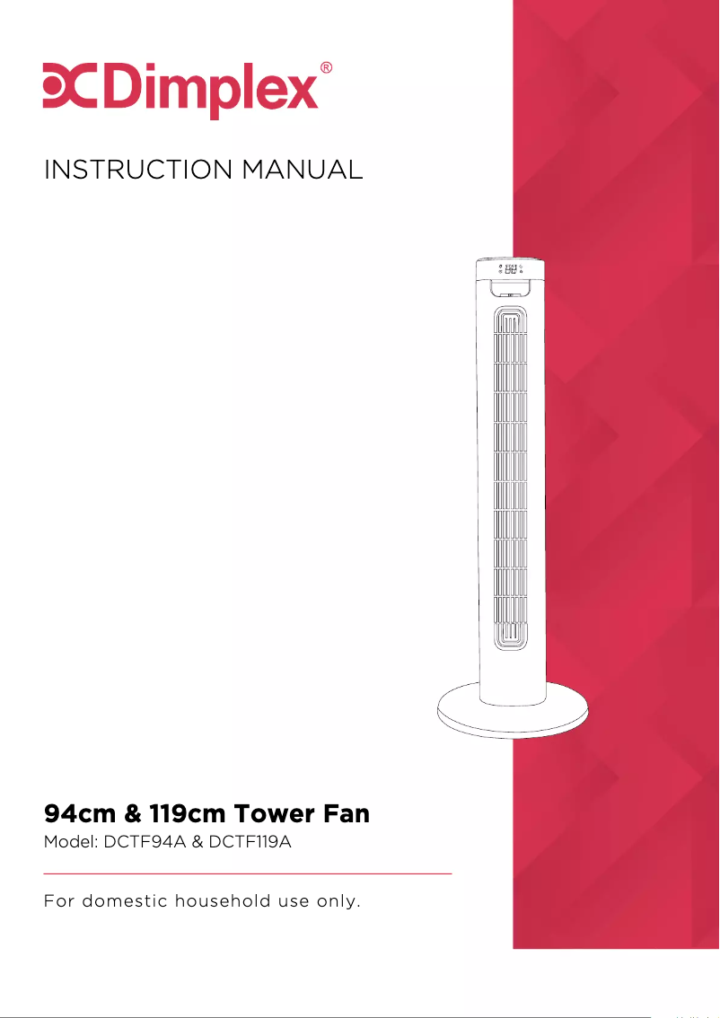 Page n°1 - Manuel utilisateur Dimplex DCTF119A