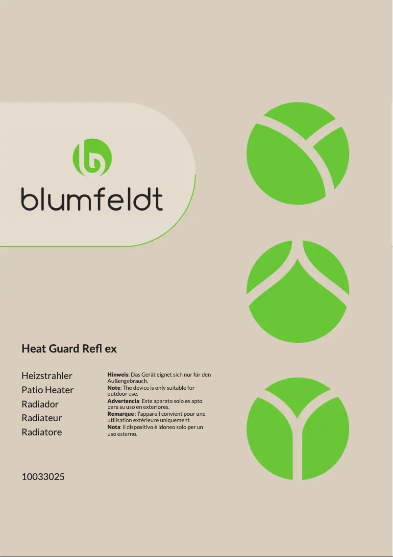 Page 1 de la notice Manuel utilisateur Blumfeldt Heat Guard Reflex