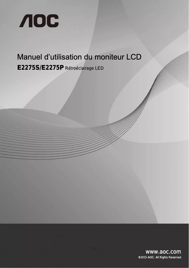 Image de la première page du manuel de l'appareil E2275PWQU