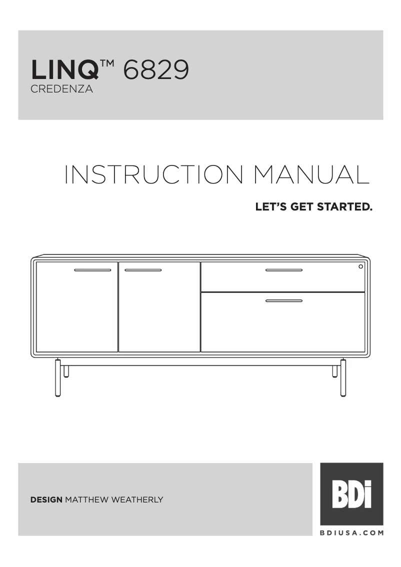 Page n°1 - Manuel utilisateur BDI LINQ 6829