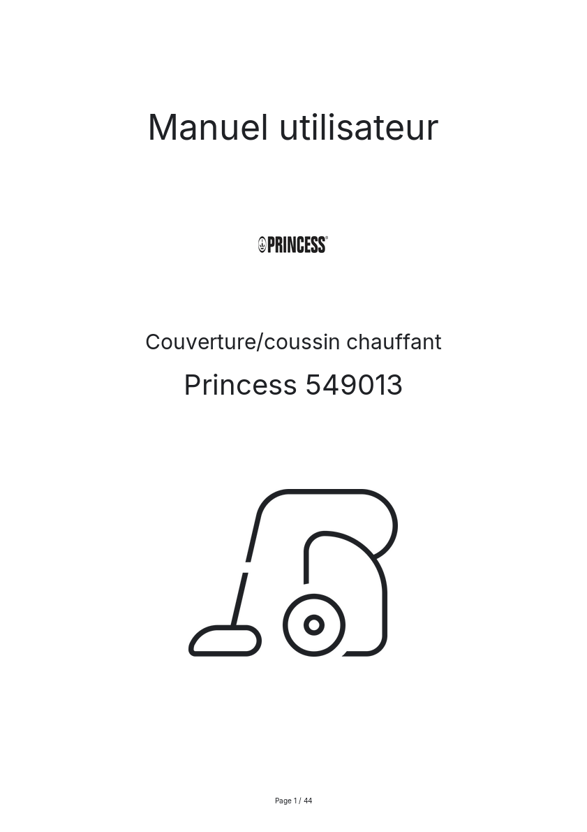 Page n°1 - Manuel utilisateur Princess 549013