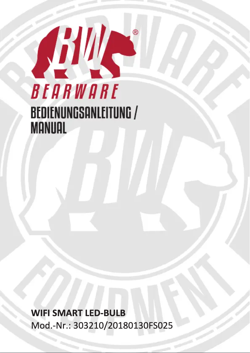 Page 1 de la notice Manuel utilisateur Bearware 303210