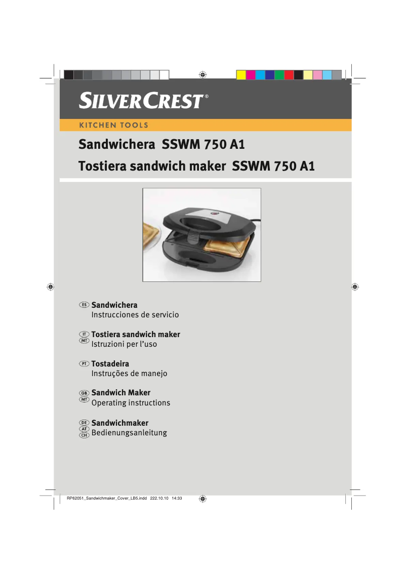Page n°1 - Manuel utilisateur SilverCrest SSWM 750 A1