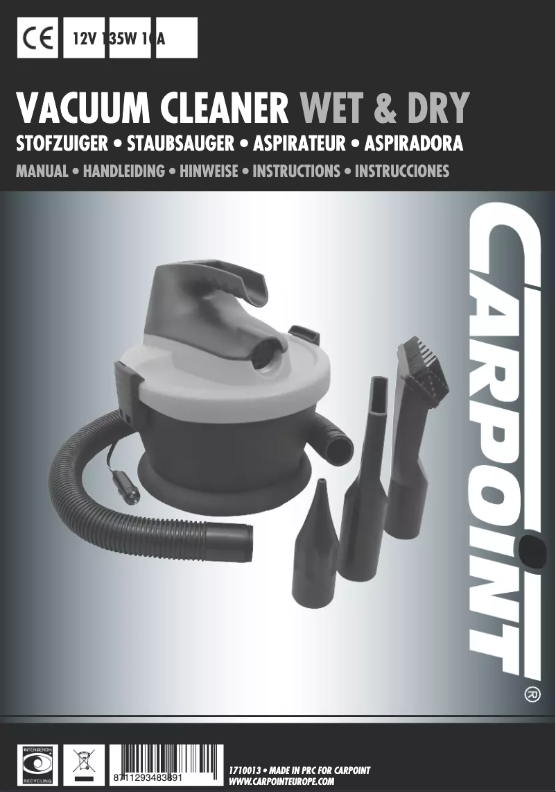 Page 1 de la notice Manuel utilisateur Carpoint 1710013