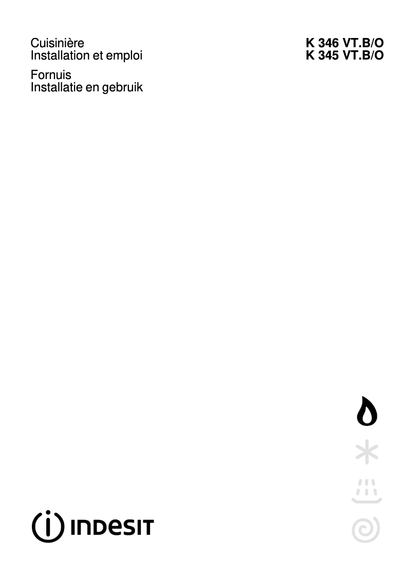 Página 1 del manual Manual de usuario Indesit K346VT.B/O