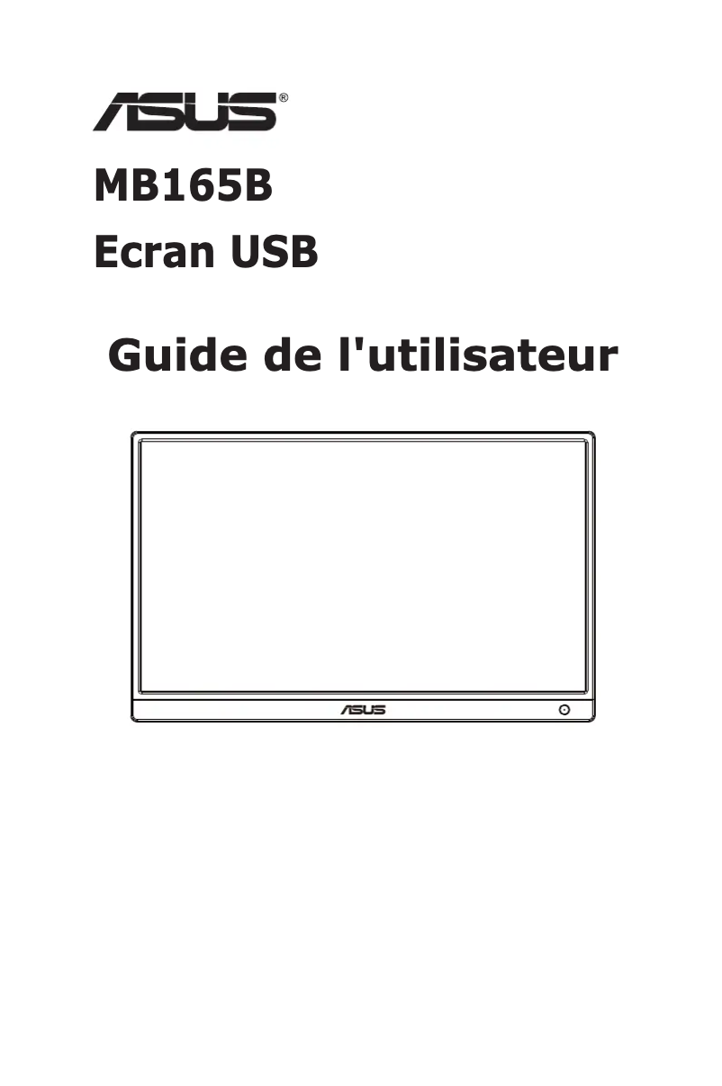 Page n°1 - Manuel utilisateur Asus ZenScreen MB165B
