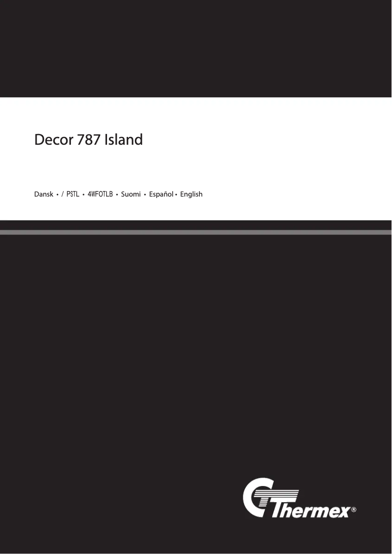 Page n°1 - Manuel utilisateur Thermex Decor 787