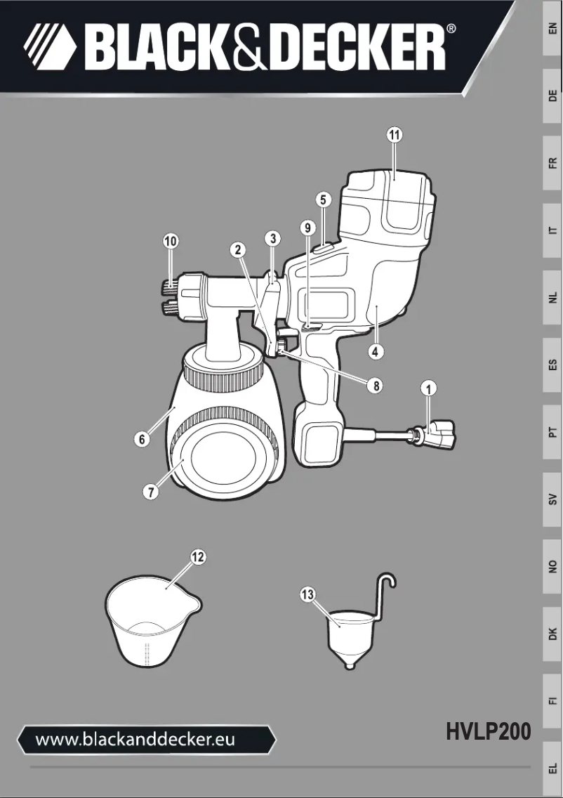 Página 1 del manual Manual de usuario Black & Decker HVLP200