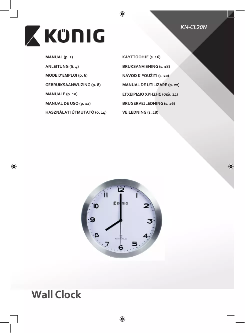 Page n°1 - Manuel utilisateur Konig KN-CL20N