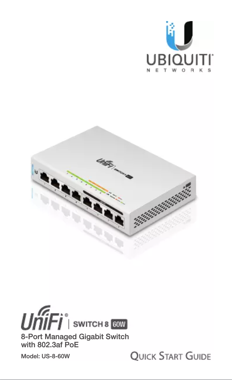 Image de la première page du manuel de l'appareil UniFi Switch 8-150W