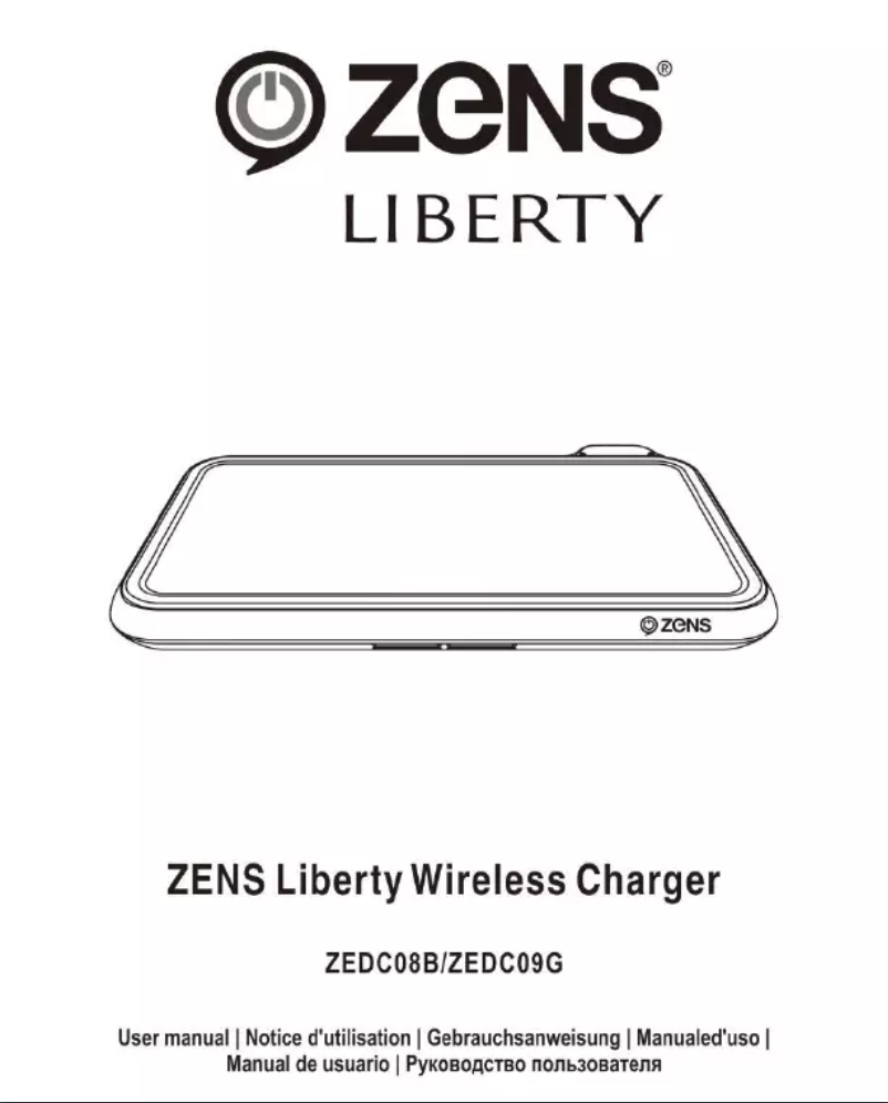Page n°1 - Manuel utilisateur Zens Liberty