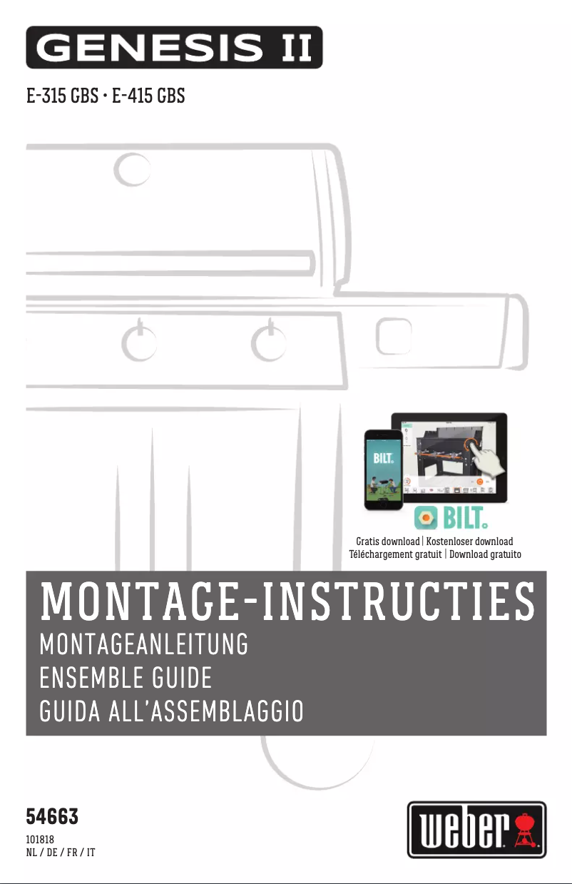 Image de la première page du manuel de l'appareil Genesis II E-315 GBS