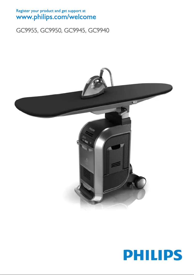 Imagen de la primera página del manual del dispositivo WardrobeCare GC9940