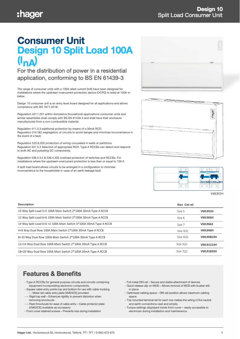 Image de la première page du manuel de l'appareil VML955H
