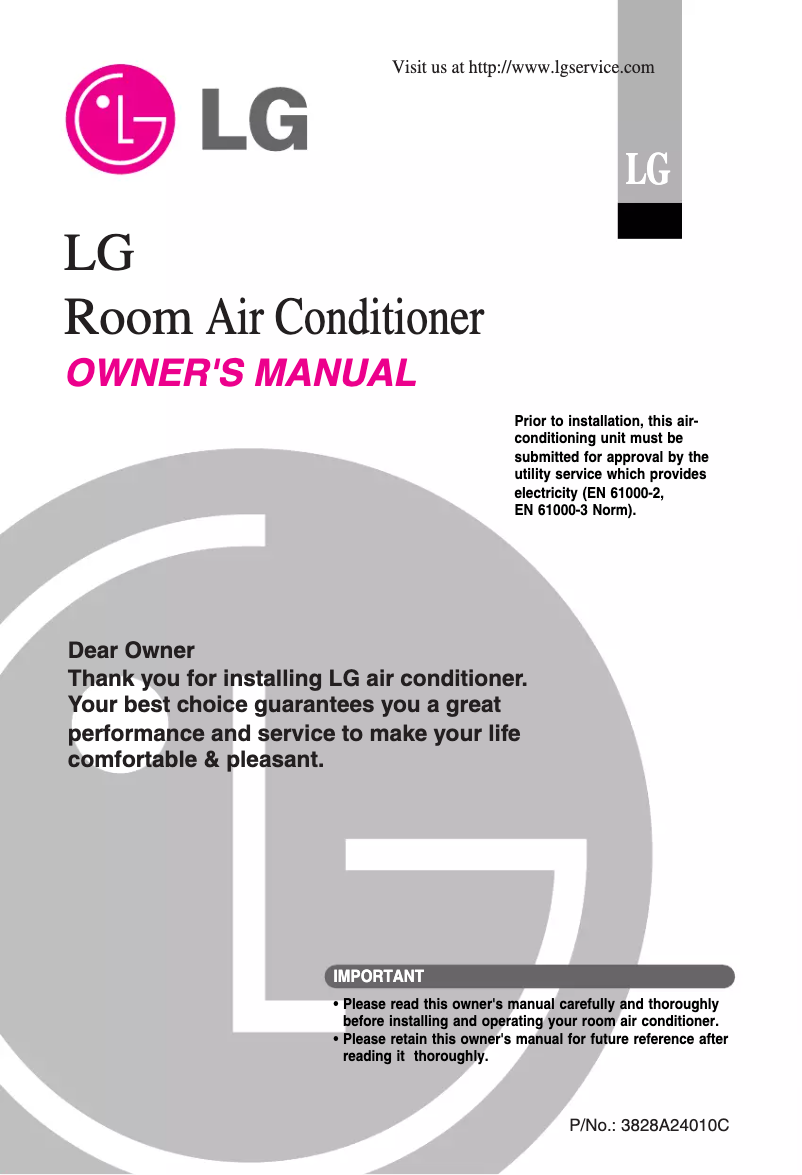 Page n°1 - Manuel utilisateur LG BSNW0964DH1