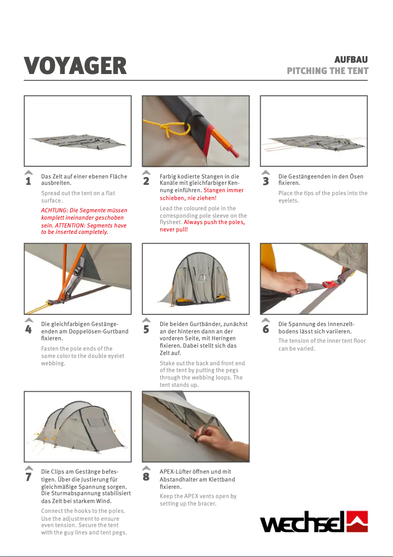Page n°1 - Manuel utilisateur Wechsel Voyager