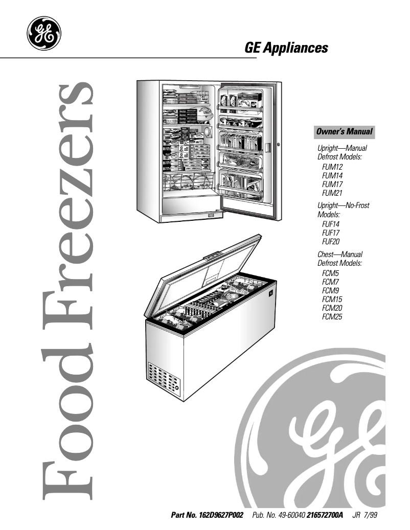 Page n°1 - Manuel d'utilisation et d'entretien GE FCM9DAWH