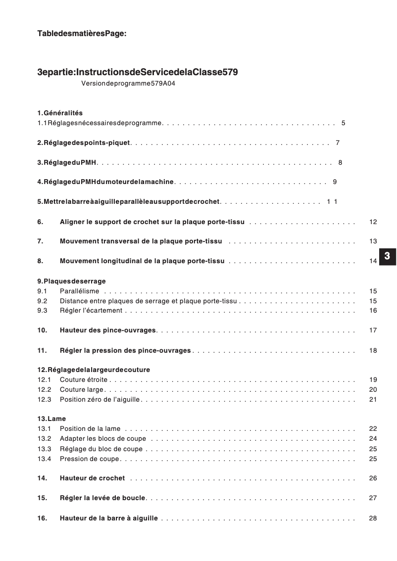 Page 1 de la notice Manuel utilisateur Dürkopp Adler 579