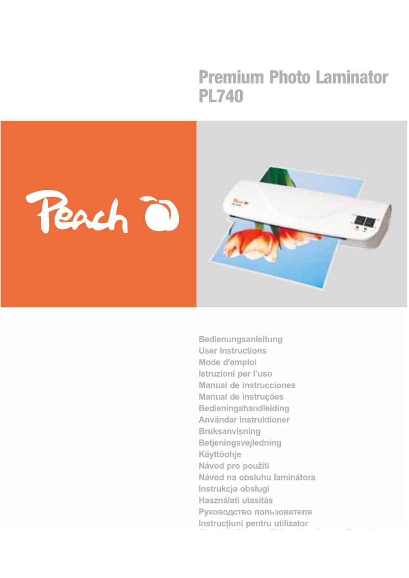 Page n°1 - Manuel utilisateur Peach PL740