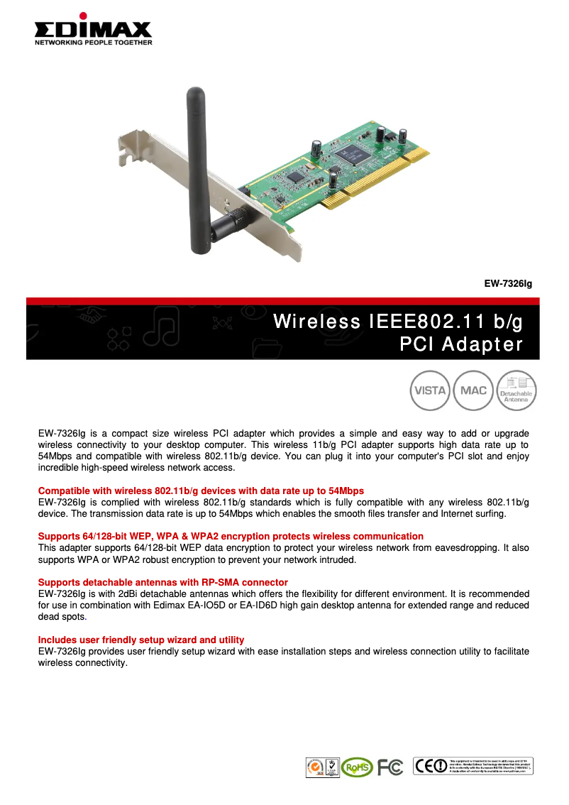 Page n°1 - Manuel utilisateur Edimax EW-7326Ig