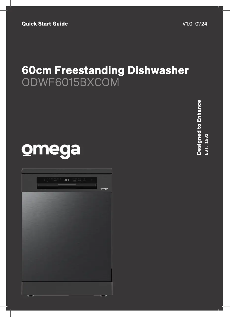 Page 1 de la notice Guide de démarrage rapide Omega ODWF6015BXCOM