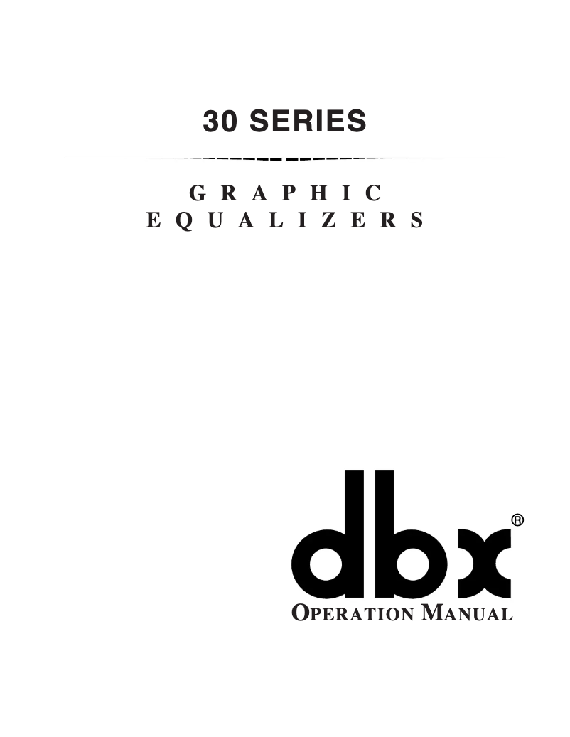Página 1 del manual Manual de usuario DBX 3231L
