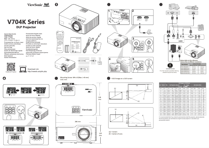 Page n°1 - Guide de démarrage rapide Viewsonic V704K