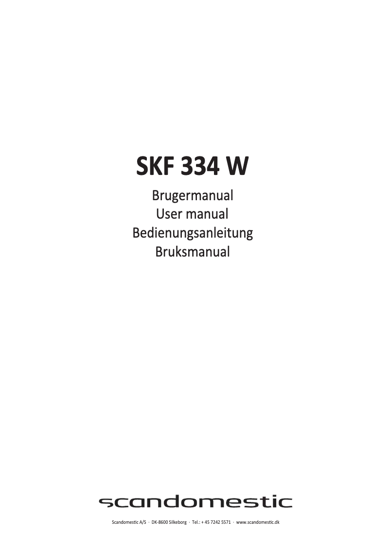Page n°1 - Mode d'emploi Scandomestic SKF 334 W