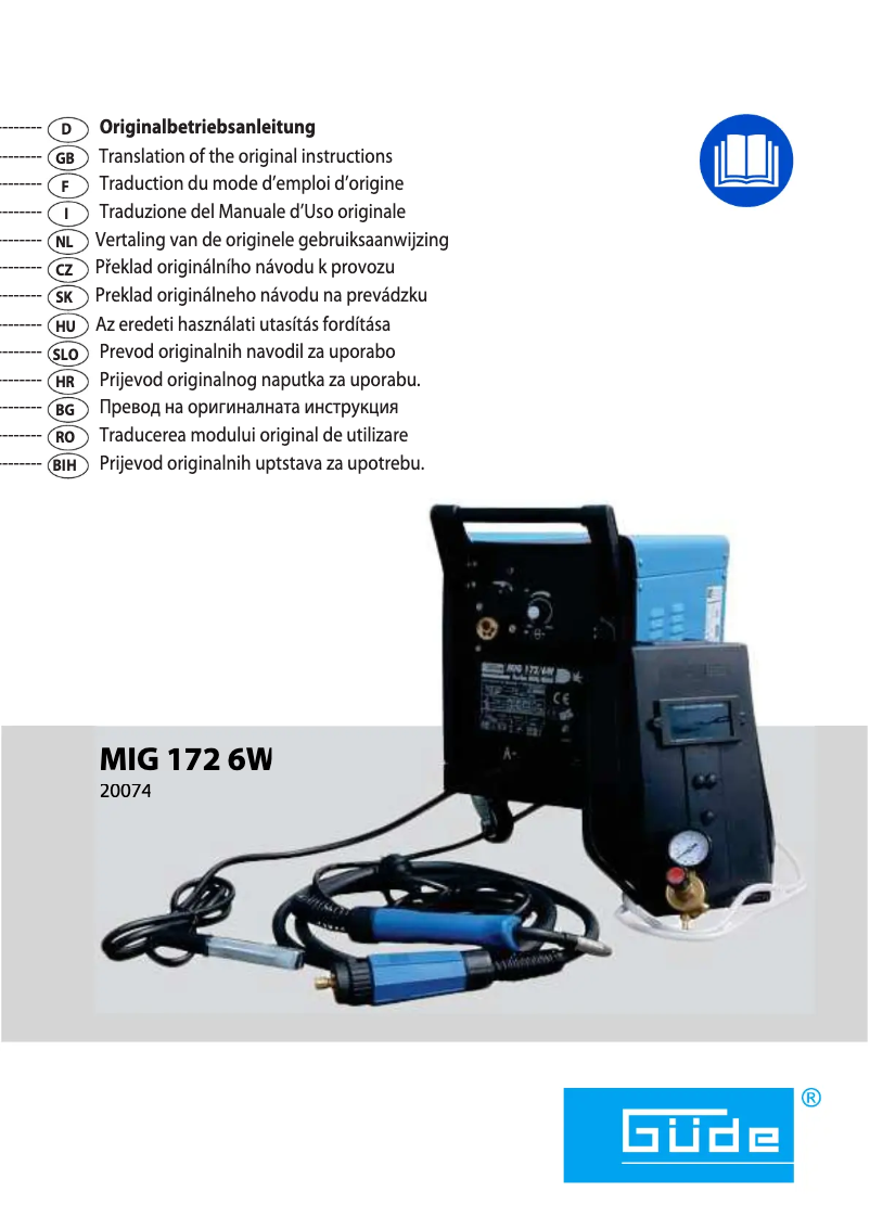 Page n°1 - Manuel utilisateur Güde MIG 172 6W
