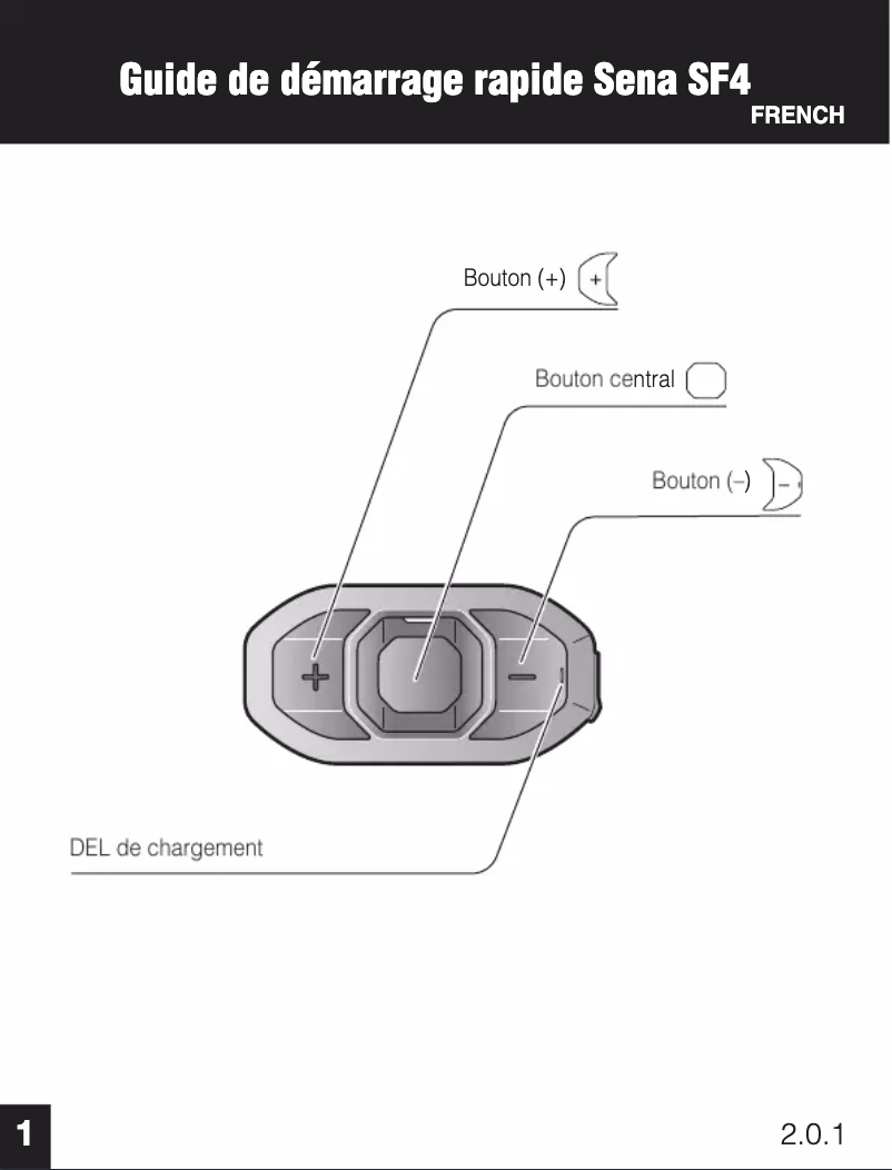 Page 1 de la notice Guide de démarrage rapide Sena SF4
