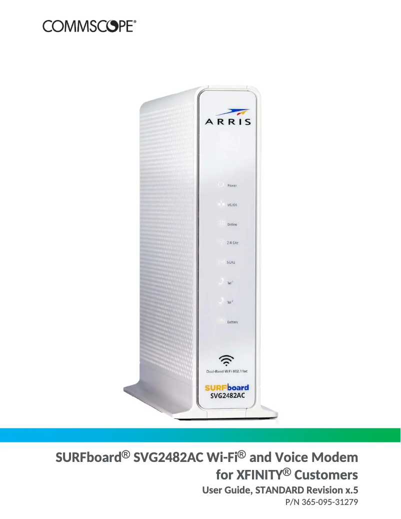 Page 1 de la notice Guide de démarrage rapide Arris SURFboard SVG2482AC