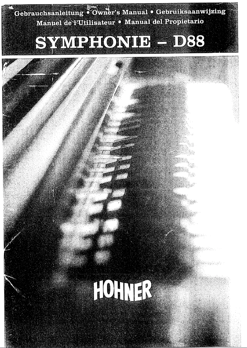 Page n°1 - Manuel utilisateur Hohner Symphonie D88
