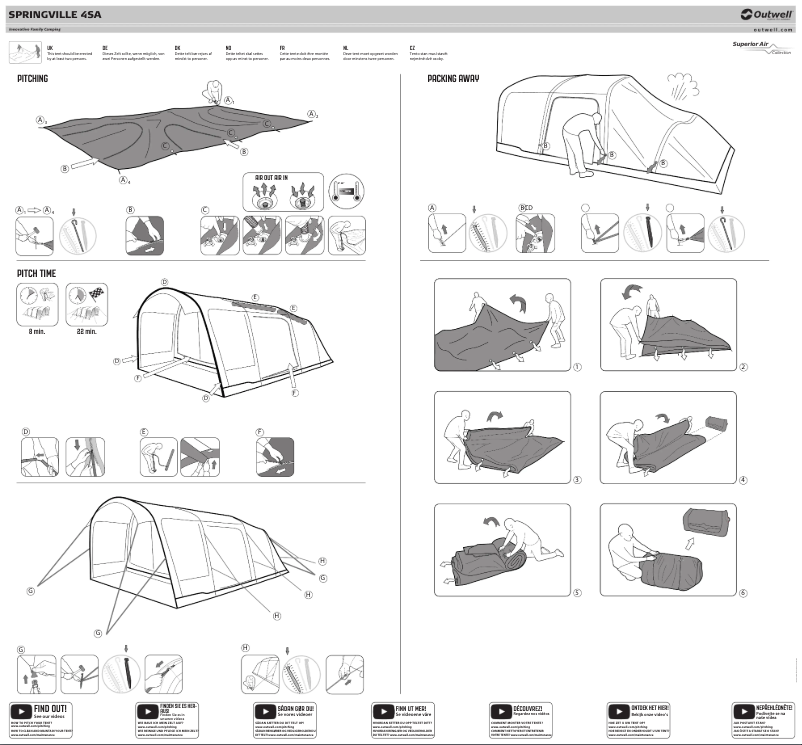 Page 1 de la notice Guide d'installation Outwell Springville 4SA