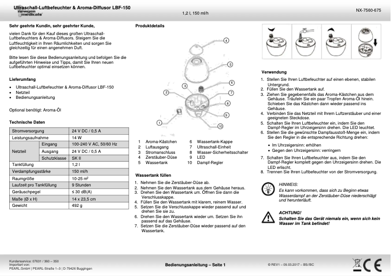 Image de la première page du manuel de l'appareil LBF-150