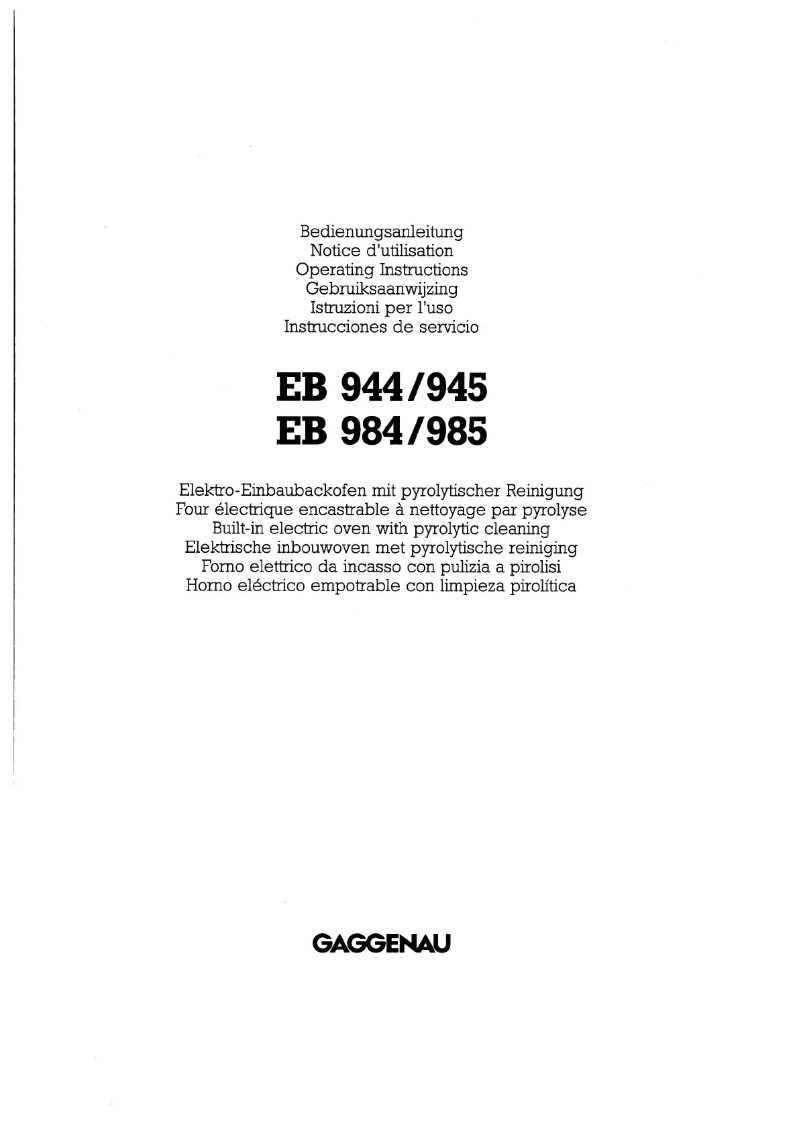 Imagen de la primera página del manual del dispositivo EB985