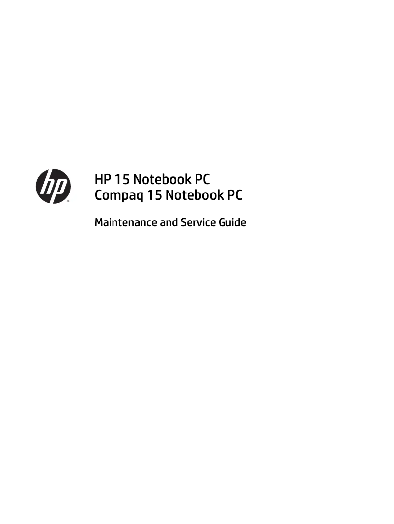 Page 1 de la notice Manuel utilisateur HP 15-AC020DS