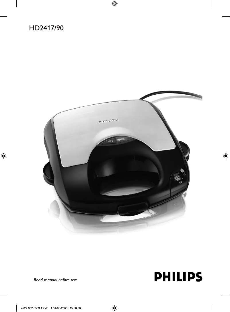 Page n°1 - Manuel utilisateur Philips HD2417
