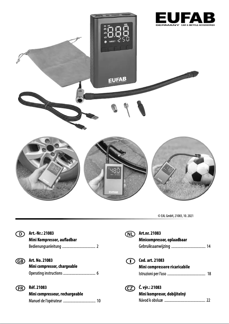 Image de la première page du manuel de l'appareil 21083