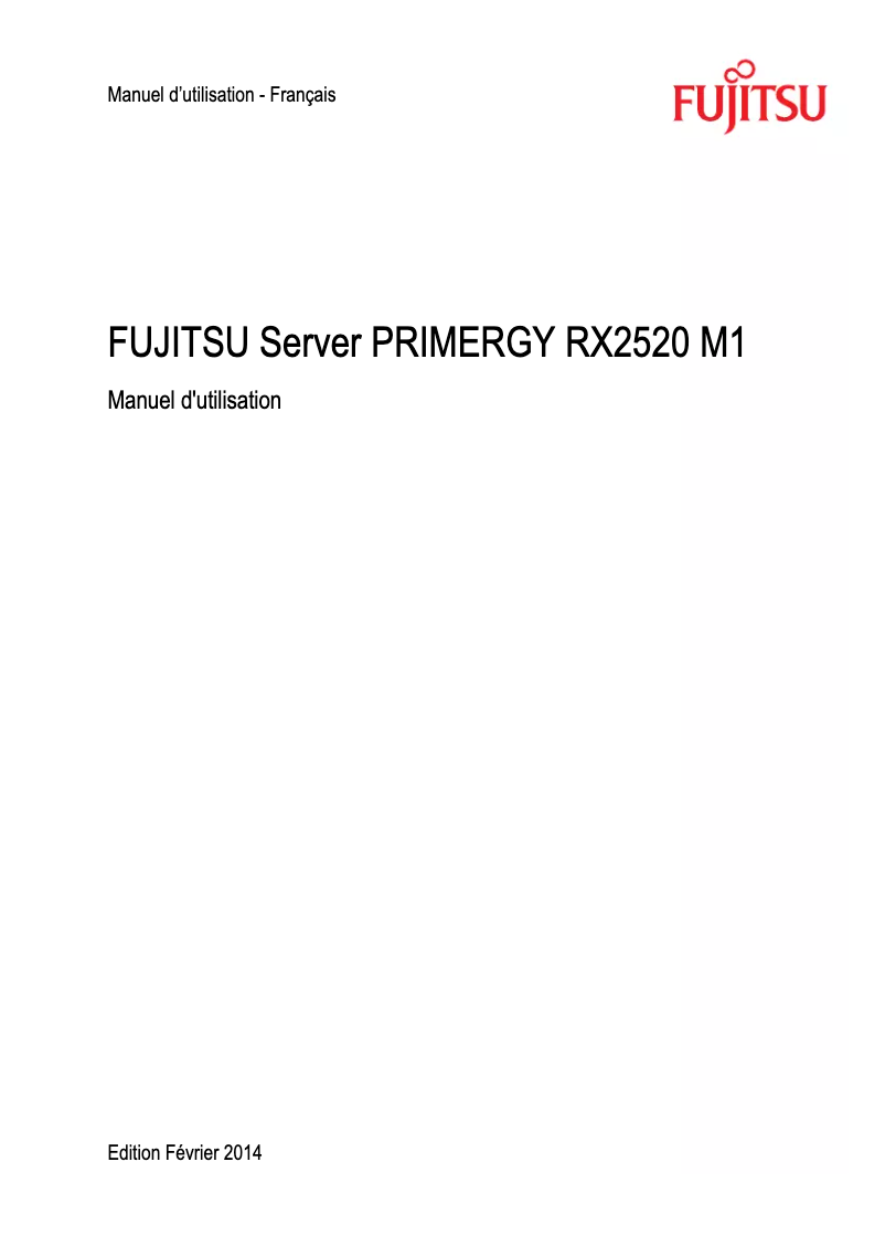 Page 1 de la notice Manuel utilisateur Fujitsu Primergy RX2520 M1