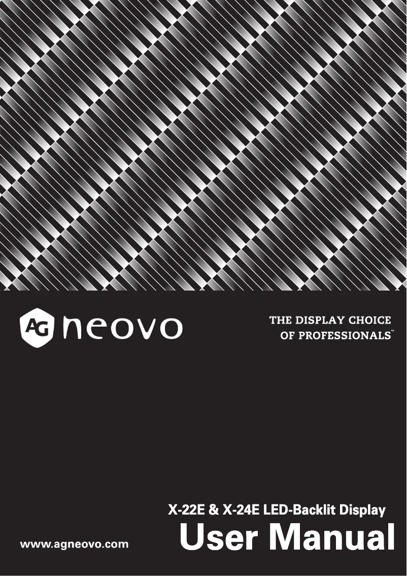 Page 1 de la notice Manuel utilisateur AG Neovo X-24EW