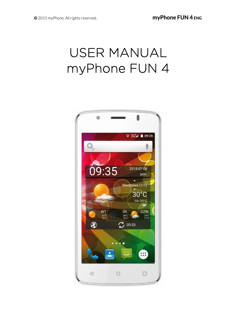 Page 1 de la notice Manuel utilisateur myPhone Fun 4