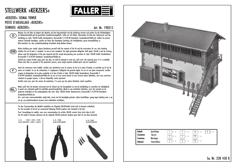 Page n°1 - Manuel utilisateur Faller 190215