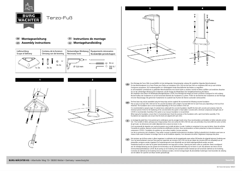 Image de la première page du manuel de l'appareil Terzo-Fuß V11