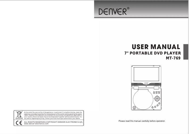 Página 1 del manual Manual de usuario Denver MT-769