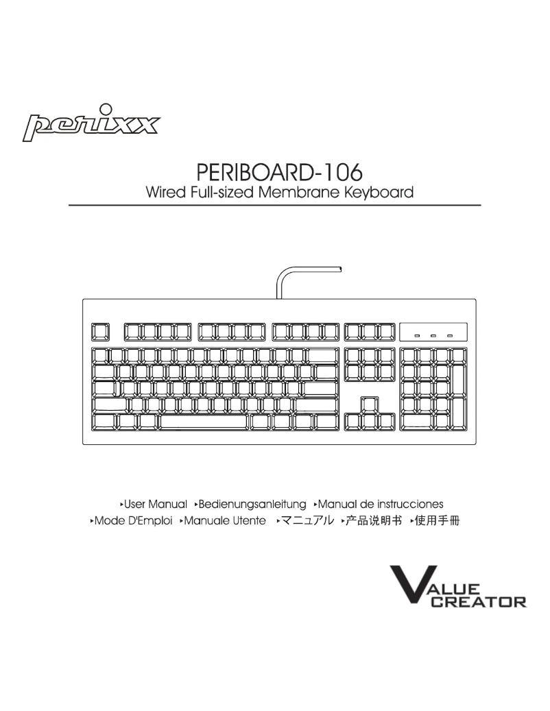 Page n°1 - Manuel utilisateur Perixx PERIBOARD-106