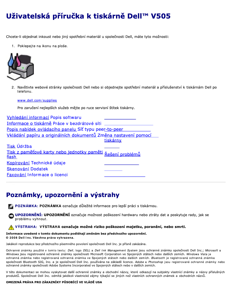 Image de la première page du manuel de l'appareil V505