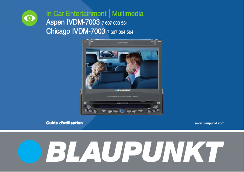 Image de la première page du manuel de l'appareil ASPEN IVDN 7003